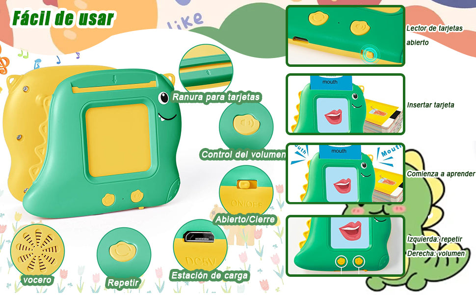 Lector de fichas didácticas | para bebés y niños
